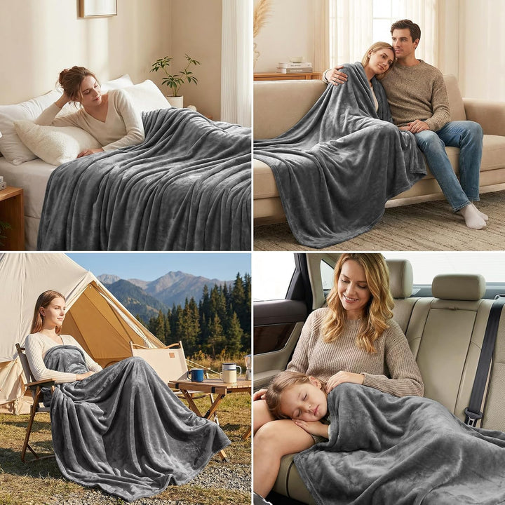 CozyLux Kuscheldecke Flauschig Decke 230x270 cm Grau, 230x270 cm Grau