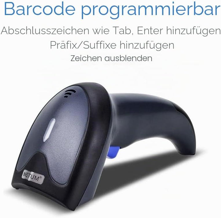 NETUM Wireless Bluetooth Barcode-Scanner Kabellos CCD Bar Code Reader für Android / IOS / Windows XP