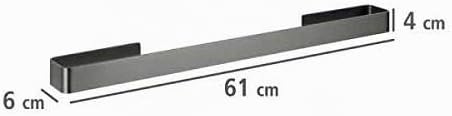 WENKO Badetuchstange Montella, Befestigung mit Strip-it Spezial-Klebepad, 61 x 4 x 6 cm, Anthrazit 4