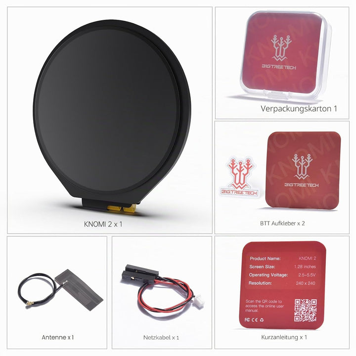 BIGTREETECH KNOMI UI 2 Touch Screen Display 1.28 inch Multi-Color LCD Perfect for Voron StealthBurne
