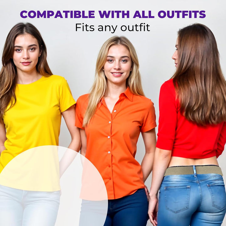 BELTAWAY-The Square Adjustable No Show Flat Buckle Belt Comfortably Holds Your Pants Up Plus Size (1