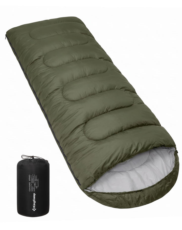 KingCamp Schlafsack für Erwachsene, kaltes Wetter &amp; warm, XL, grosse und hohe Flanell-Schlafsäcke mi