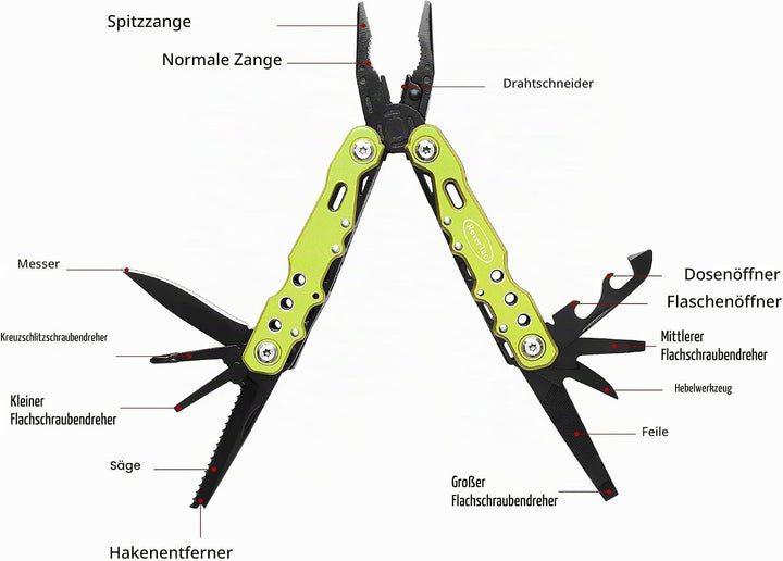Multitool Werkzeug Survival Zange Multifunktionsmesser perfektes Camping Zubehör, Multitools Multifu