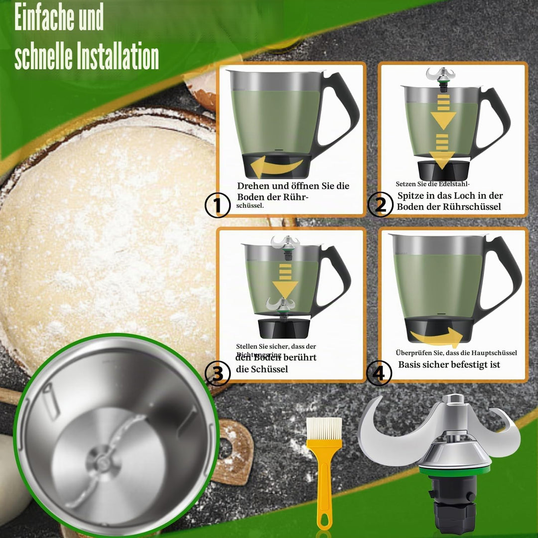 Teigmesser für Thermomix TM6 TM5 TM7 Ersatzteile für Thermomix Messer Teigmesser Edelstahl Messer fü