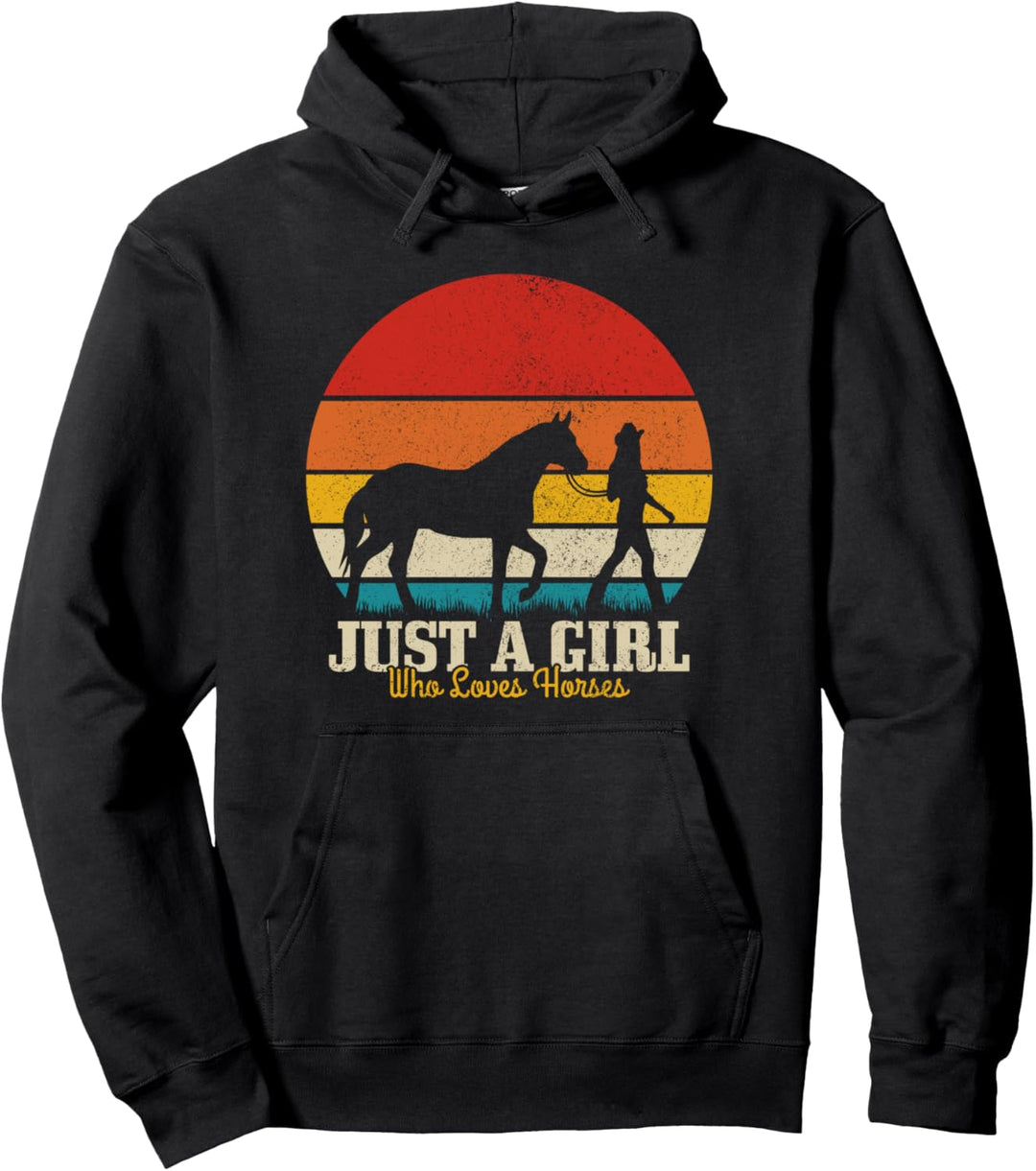 Just A Girl Who Loves Horses Pferd Reiten Reiterin Geschenk Pullover Hoodie