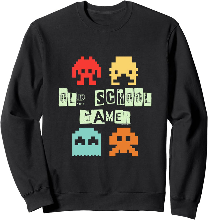 Old Vintage School Gamer – Retro Space Alien Invaders Sweatshirt
