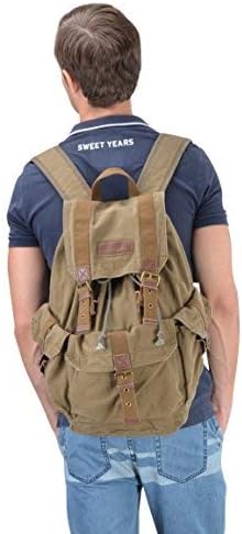Gootium Herren/Damen Canvas Wanderrucksack 21101 - armygreen