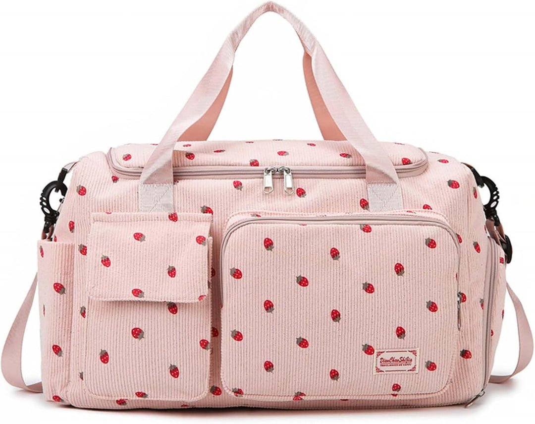 Sporttasche für Damen, Faltbare Reisetasche, Handgepäck, Fitnesstasche, Wochenendtasche mit Schuhfac