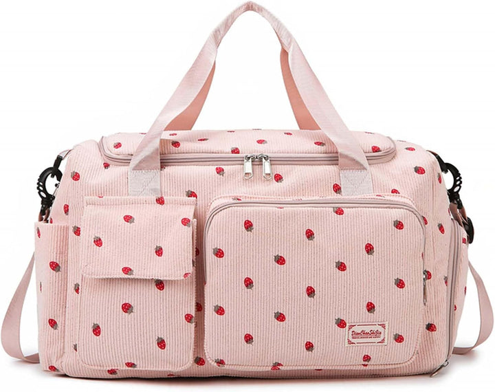 Sporttasche für Damen, Faltbare Reisetasche, Handgepäck, Fitnesstasche, Wochenendtasche mit Schuhfac