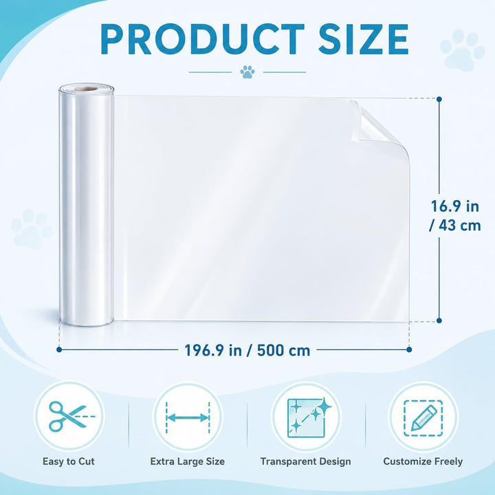 Katzen Kratzschutz Sofa Transparent(43cm x 5m), Kratzschutzfolie, Katzenschutz Selbstklebend Tape Ex