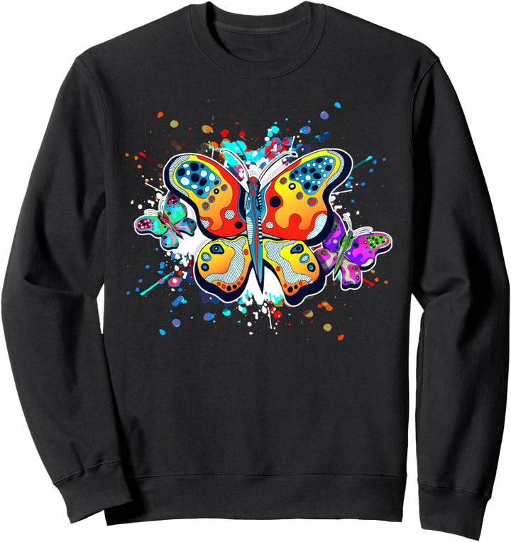 Bunter Schmetterling Cooles Fesign Geschenk Sweatshirt