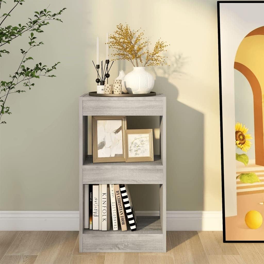 WIFESE Bücherregal Raumteiler 40x30x72 cm 2 Fächer Holzregal Regal für Arbeitszimmer Büro Wohnzimmer