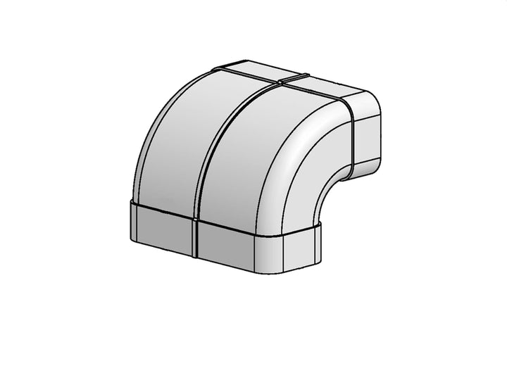 Berbel Flachrohr System 125-90°-Bogen senkrecht