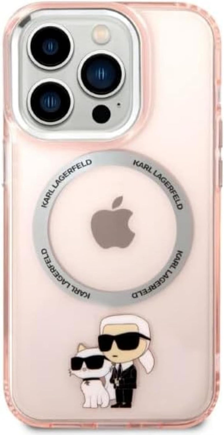 Karl Lagerfeld KLHMP14LHNKCIP Hülle für iPhone 14 Pro 6,1" hardcase rosa Iconic Karl&amp;Choupette