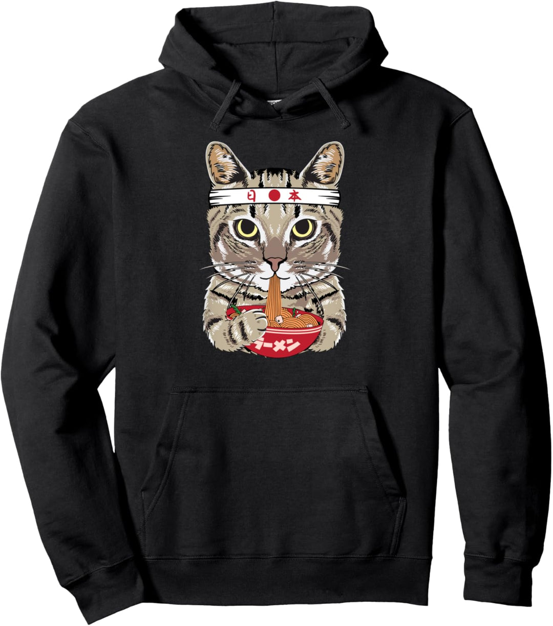 Ramen Japan Katzen Pullover Hoodie