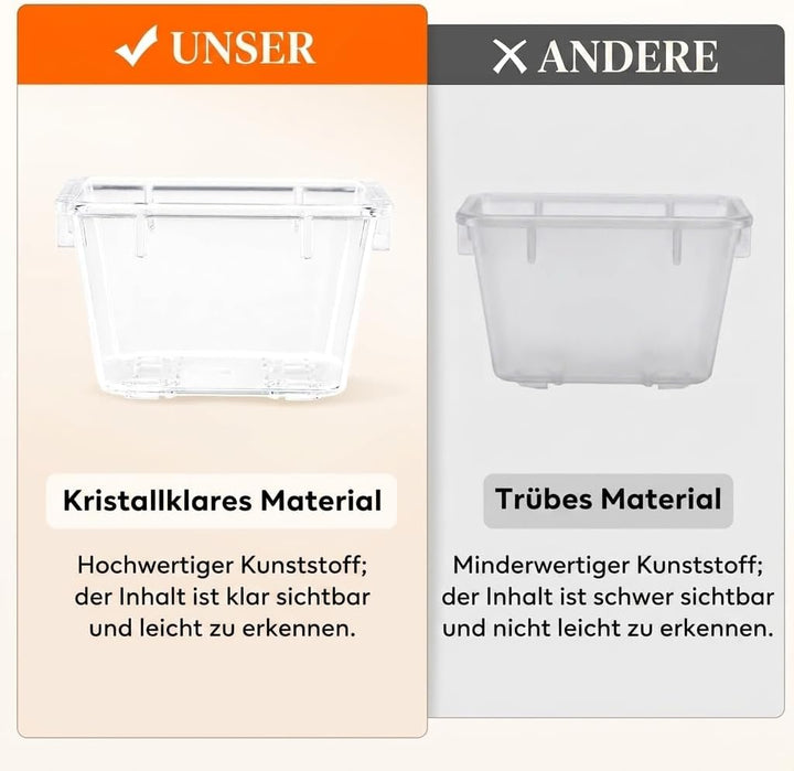 Lifewit 27 Stücke Schubladen Organizer mit 4 Grössen, Schminktisch Ordnungssystem, Klar Kunststoff M