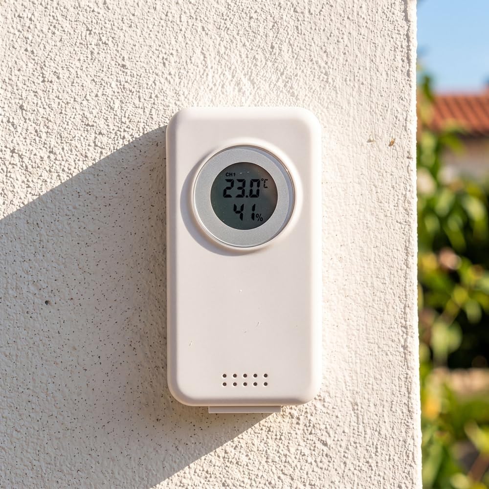 EUROtops Funk-Wetterstation – XXL-Farbdisplay, Aussensensor &amp; DCF-Funkuhr