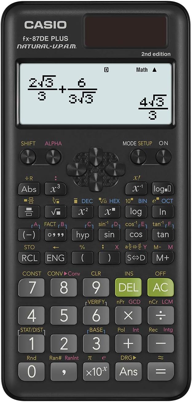 Original DINOR Ordner-Wolkenmarmor-Recycling &amp; Casio FX-87DE PLUS-2 Wissenschaftlich-Technischer Sch