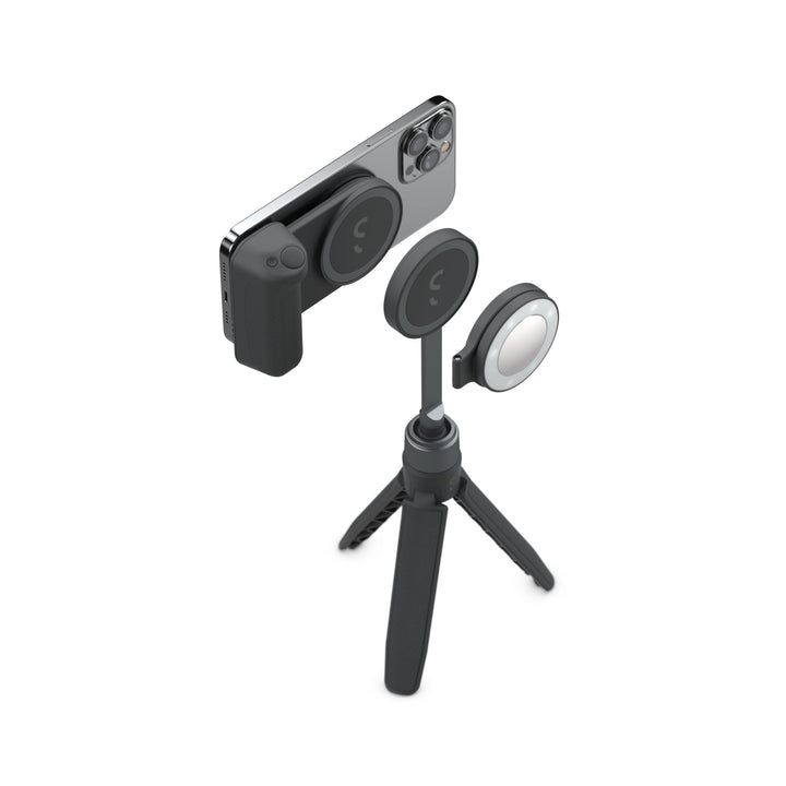 ShiftCam SnapGrip Creator Kit - Enthält SnapGrip, SnapLight, SnapPod und Tragetasche - Magnetische H