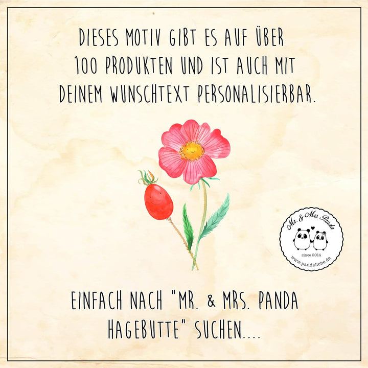Mr. &amp; Mrs. Panda Serviertablett Hagebutte - Geschenk, Blume, Pflanzen, Frühstückstablett, Sommer Dek