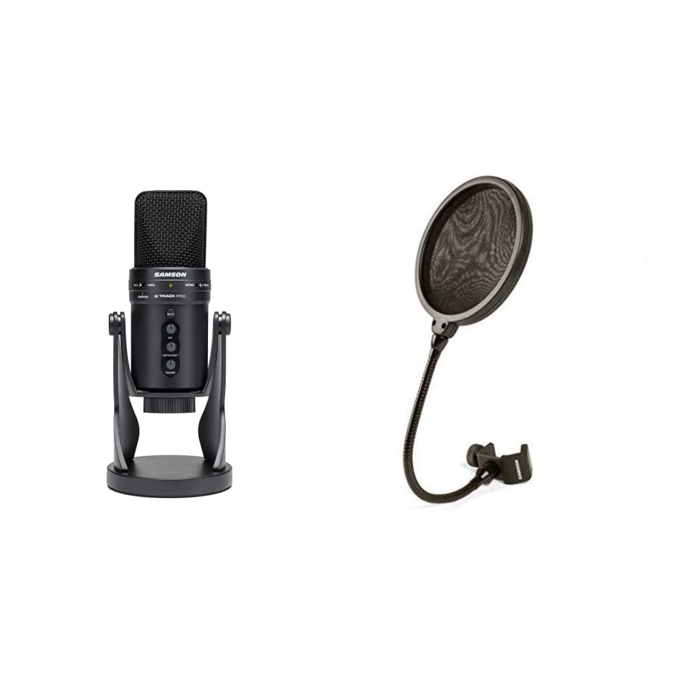 Samson G-Track Pro USB-Mikrofon &amp; PS04 Popschutz Bundle mit Popschutz, Bundle mit Popschutz
