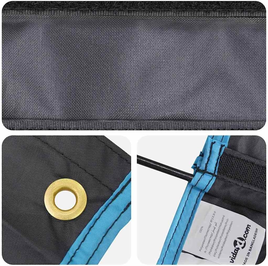 vidaXL Hängender Zeltorganizer mit 10 Taschen Schwarz Oxford