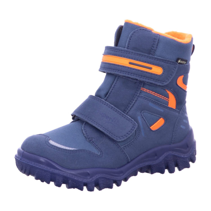 Superfit HUSKY 500080 Jungen Warm gefütterte Schneestiefel 25 EU Blau Orange 8010, 25 EU Blau Orange