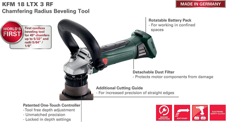 Metabo KFM 18 LTX 3 RF Akku-Kantenfraese TV00, 601754840