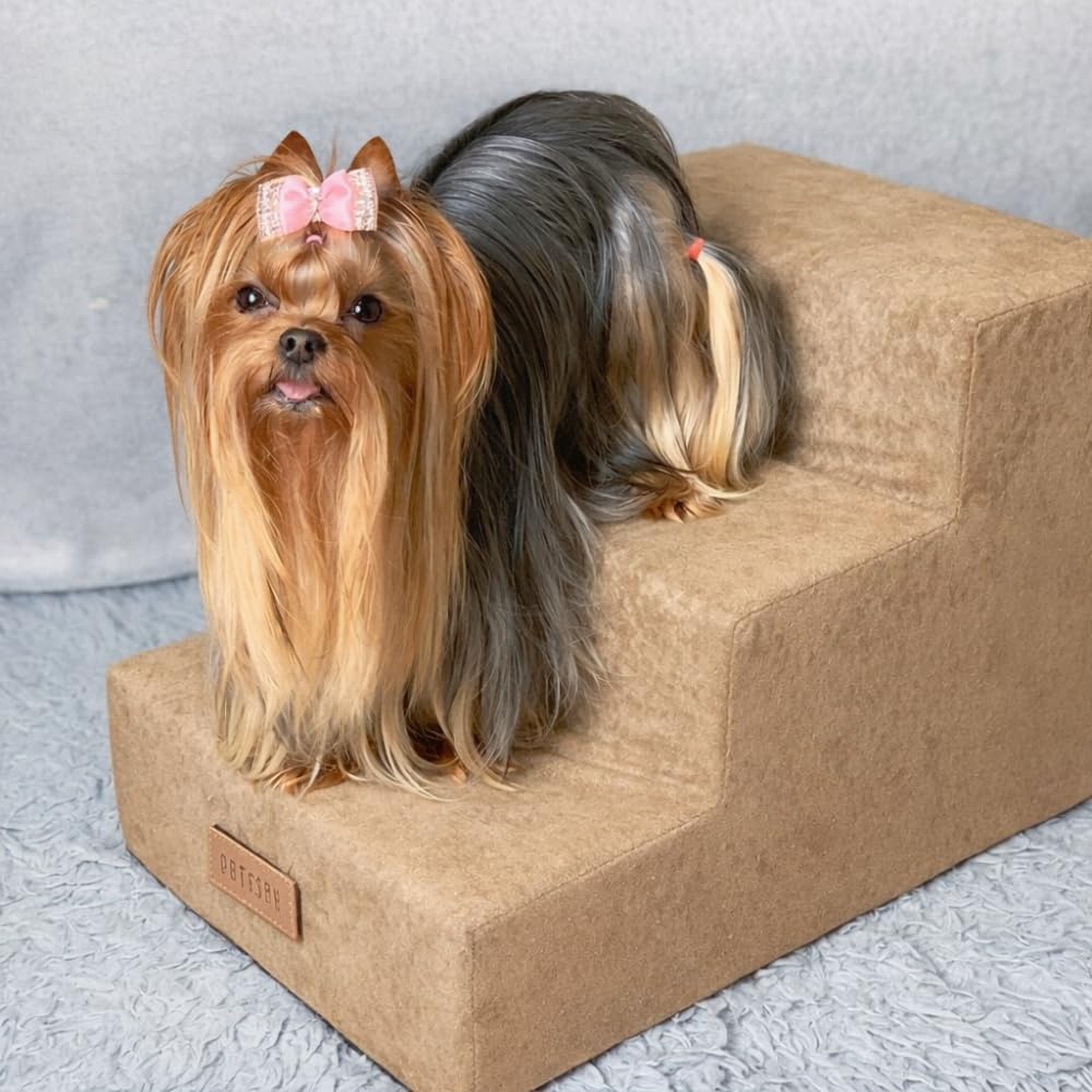 Sofatreppe für Hunde und Katzen – Hundetreppe für Bett &amp; Sofa – 3- oder 4-stufig, rutschfest &amp; wasch