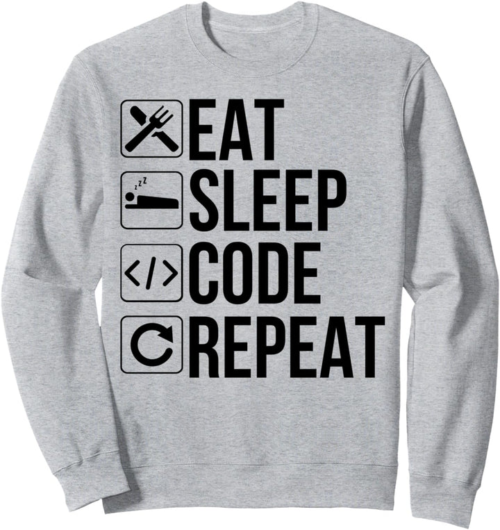 Eat Sleep Code Repeat - Lustige Codierung Sweatshirt