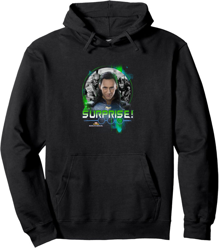 Marvel Thor Ragnarok Loki Surprise Green Pop Pullover Hoodie
