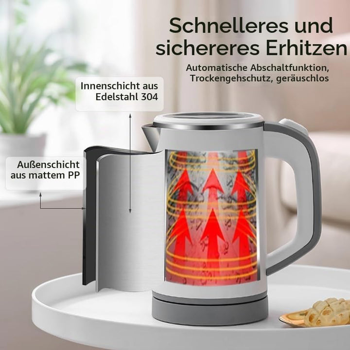 Mini-Reisewasserkocher, 800 M: Edelstahl elektrischer Wasserkocher, geeignet für Büro, Geschäftsreis
