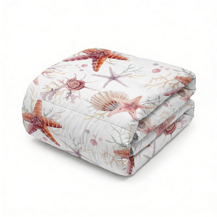 Fantasy Doubleface Sommersteppdecke, 170x270cm, Starfish, Microfiber, Einzeln Starfish Einzelne, Sta