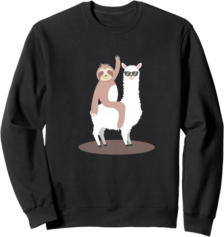 Faultier reitet Llama Llamazing Tiere Kinder Sweatshirt
