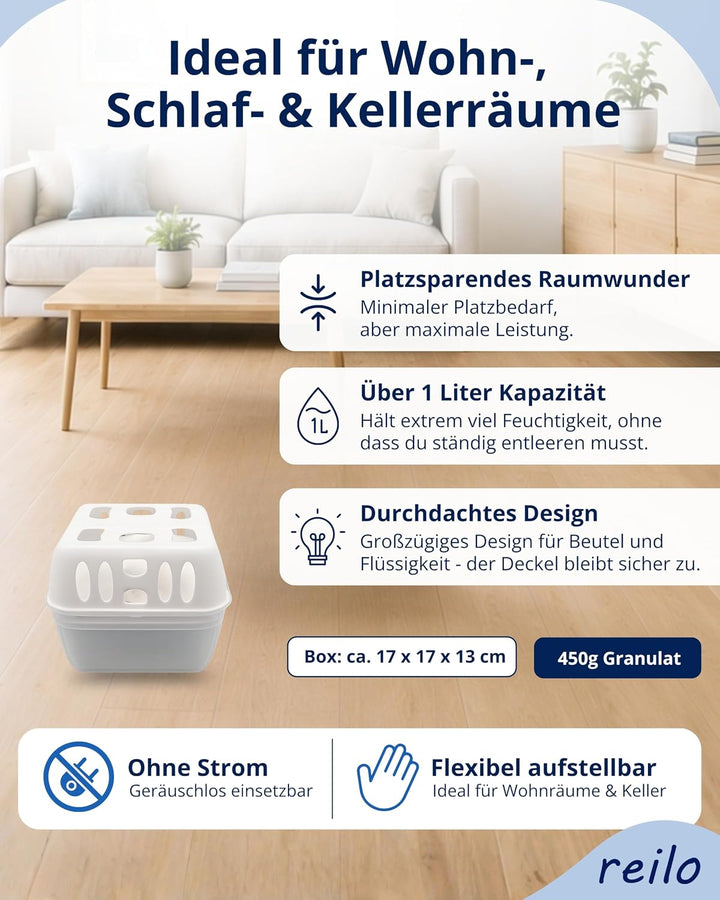 12x 450g Luftentfeuchter Granulat Nachfüllpack, 12