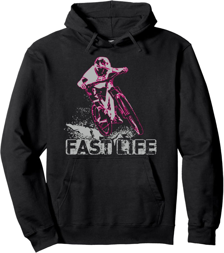 Fast Life - Enduro - Downhill - Mountainbike Pullover Hoodie