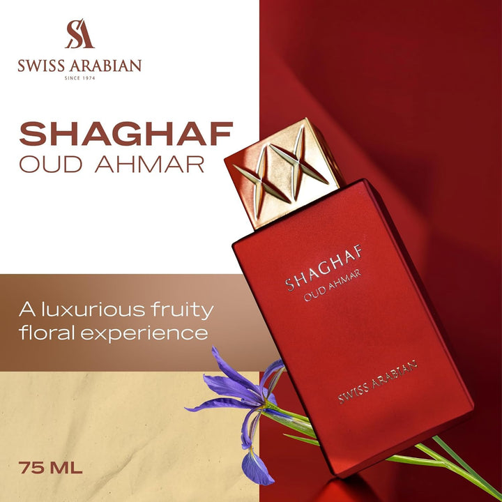 Swiss Arabian Eau de Parfum Shaghaf Oud AHMAR 75ml Limited Edition