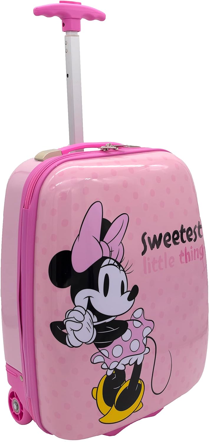 Undercover Kinder Hartschalen Trolley Handgepäck, 2 Rollen, 20 x 44 x 33 cm - 23 l, Motiv: Minnie Mo