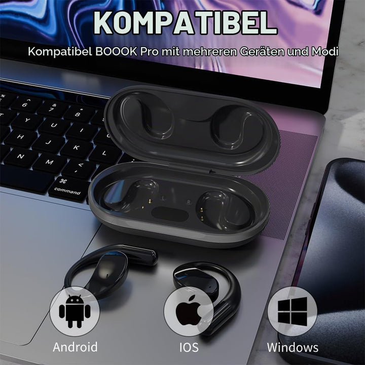 Kabellose Bluetooth-Sport-Ohrhörer mit Bluetooth 5.4-Technologie, Offenes Ohrbügel-Design, Kraftvoll