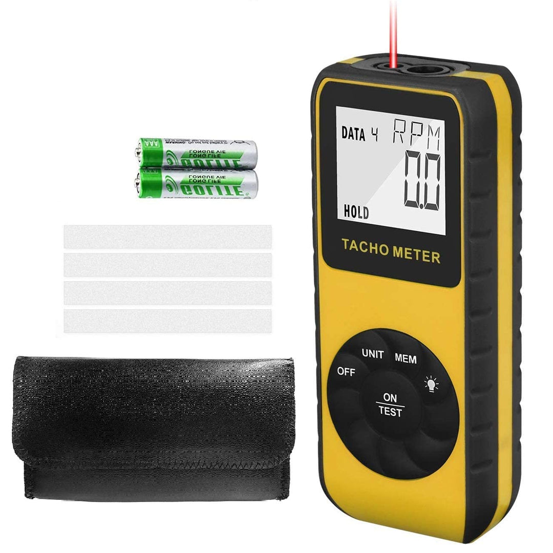Foto-Drehzahlmesser Berührungslos 7,0-99.999 RPM Geschwindigkeitsmesser, Laser Automotive Tachometer