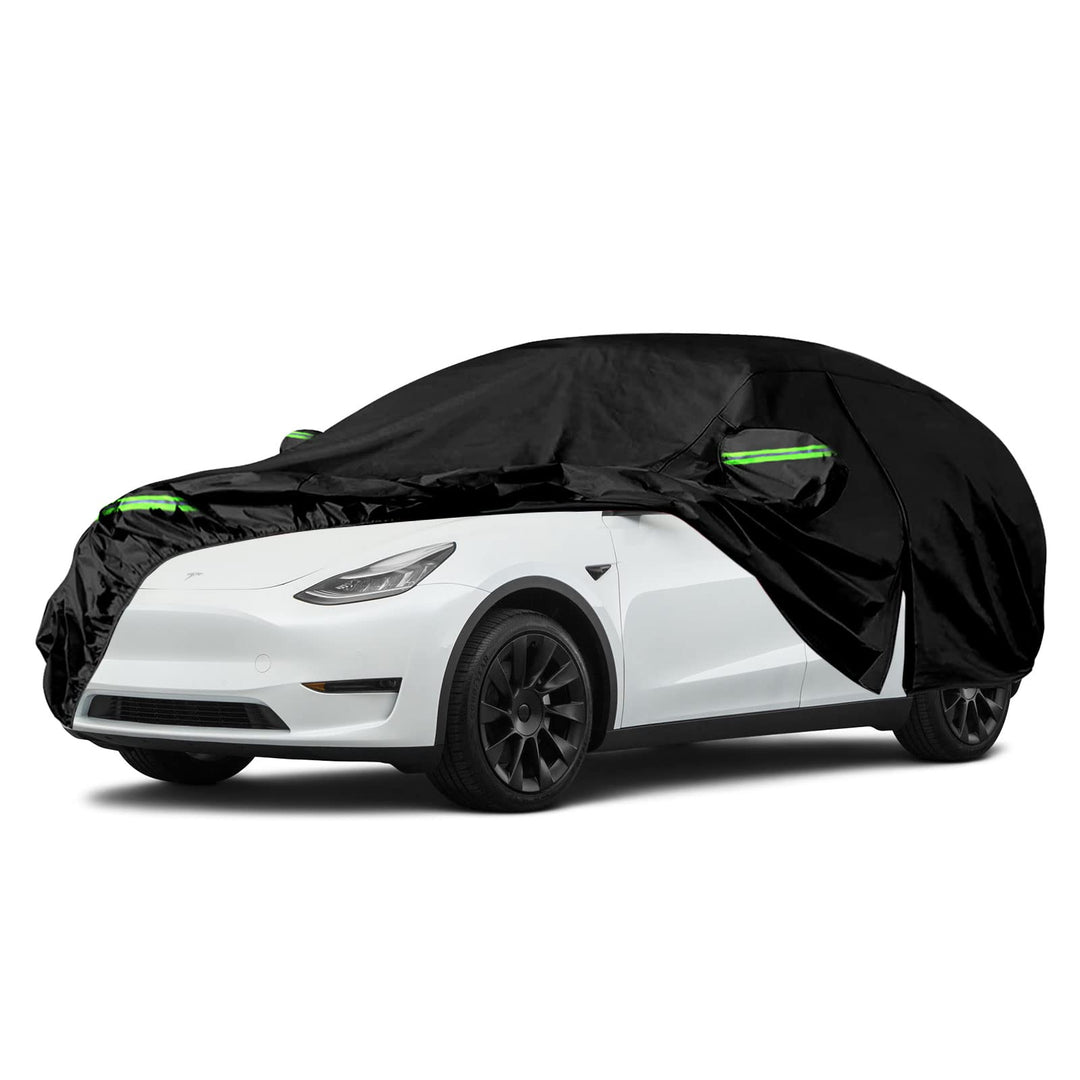 Autoabdeckung Wasserdicht für Tesla Model Y 2020–2022, Atmungsaktiv Vollgarage Abdeckplane für Regen