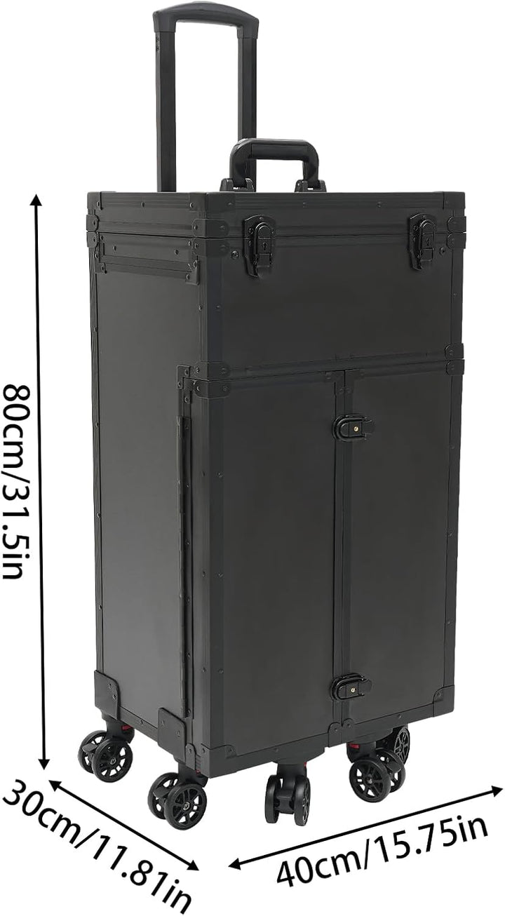 Kosmetik Trolley Kosmetikkoffer Friseurkoffer mit 4 Schubladen Make up Koffer Gross Schminkkoffer Na
