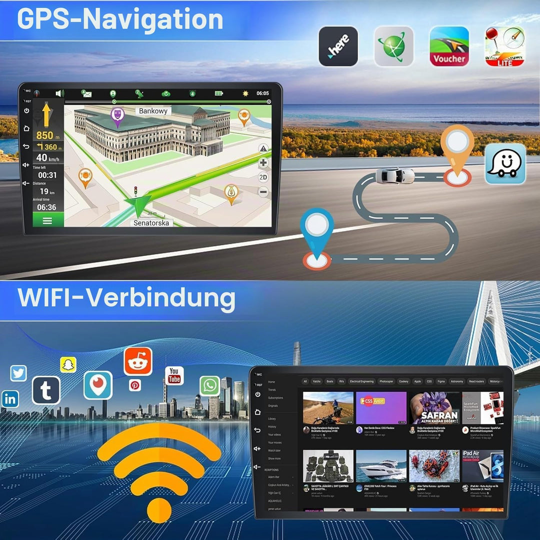 2G+64G CAMECHO Android 13 Autoradio mit Navi für BMW X1 E84(2009-2016),10 Zoll Bildschirm Doppel Din