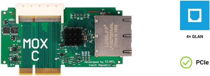 Turris MOX C (Ethernet) Module | 4X LAN Port 10/100/1000 Mbps (RJ-45), Connects Devices to Your Netw