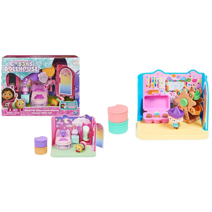 Gabby‘s Dollhouse Deluxe Raum, Sweet Dreams, Schlafzimmer mit Kuschelkatze &amp; Deluxe Raum, Craft-a-ri