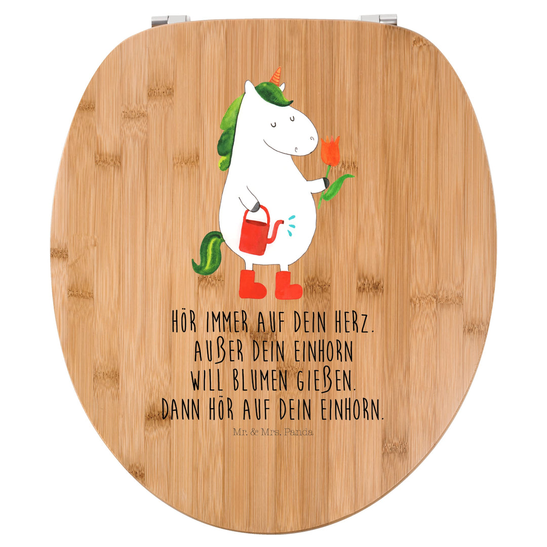 Mr. &amp; Mrs. Panda Motiv WC Sitz Einhorn Gärtner - Geschenk, Toilette, Pegasus, WC-Sitz, Garten, Klobr