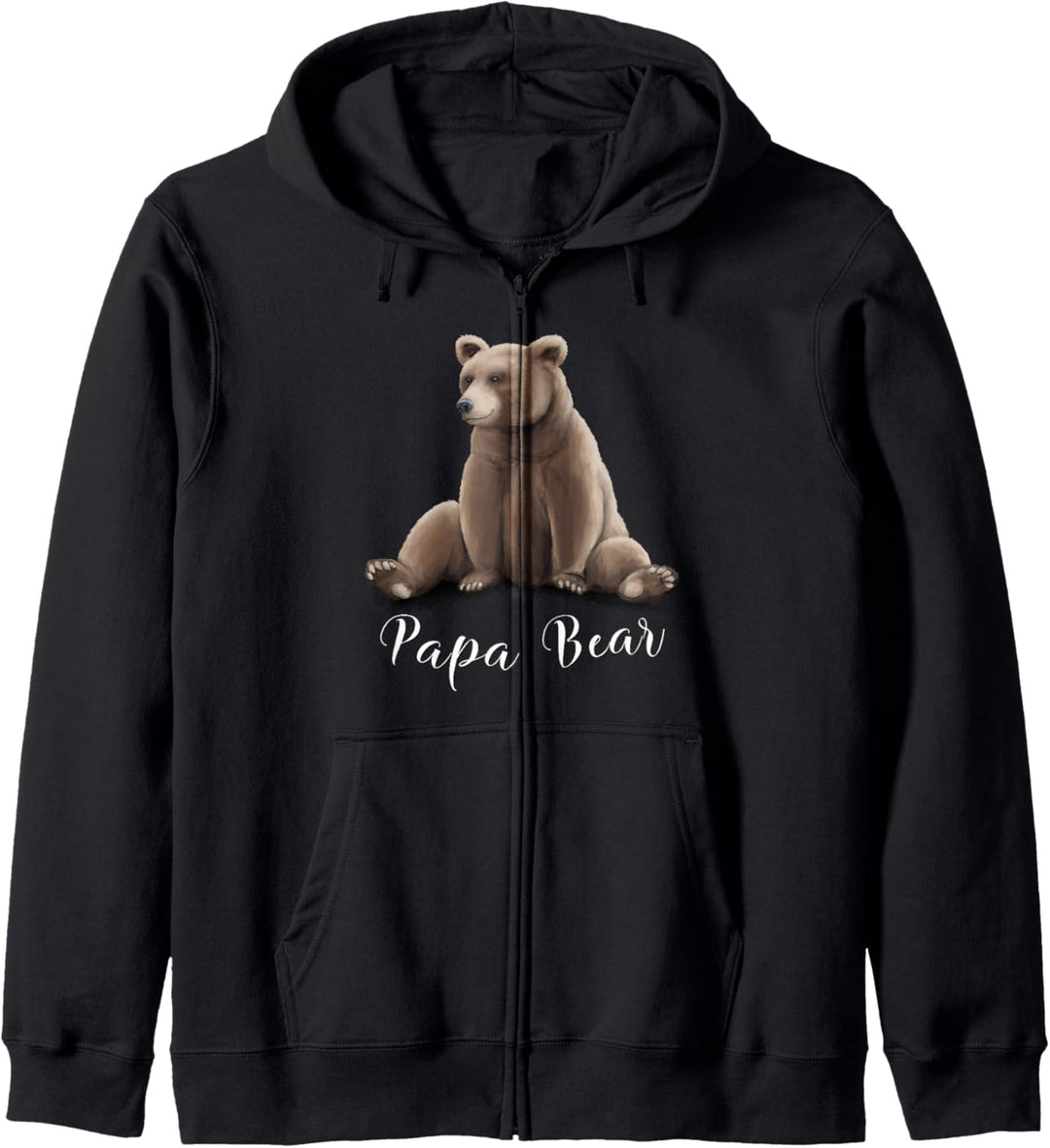 Gemütlicher Grizzly Bär Lässiger Vater Bär Vatertag Kapuzenjacke