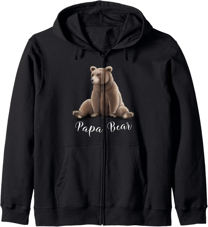 Gemütlicher Grizzly Bär Lässiger Vater Bär Vatertag Kapuzenjacke