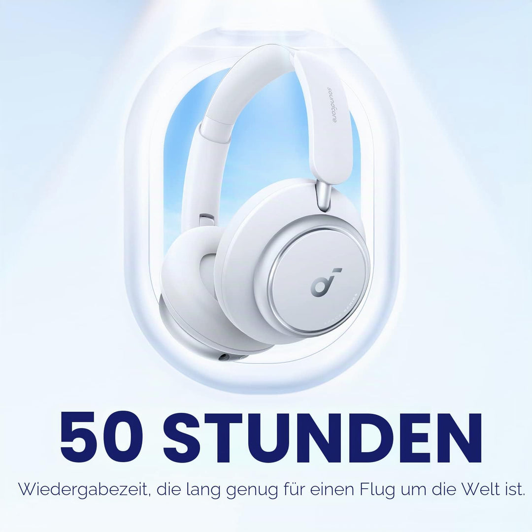 soundcore by Anker Space Q45 Bluetooth Kopfhörer, Adaptive aktive Geräuschunterdrückung bis zu 98%,