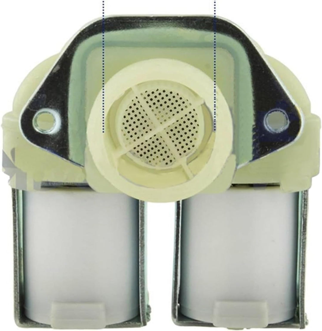 SPARES2GO Magnet-Kaltwasserventil für Hoover-Waschmaschine (Doppeleinlass, 2-Wege, 180º) – Einbaulis